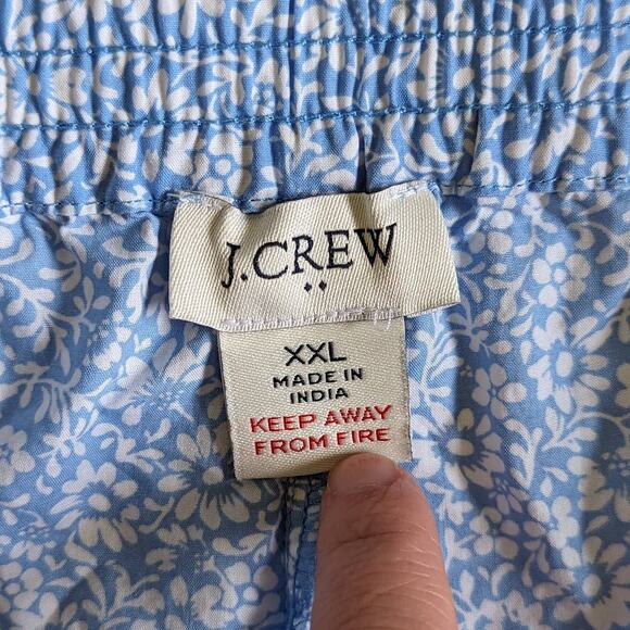 J. Crew Smocked Tank Pajama Set Soft Cornflower White Womens 2XL Sleepwear XXL - Picture 9 of 9